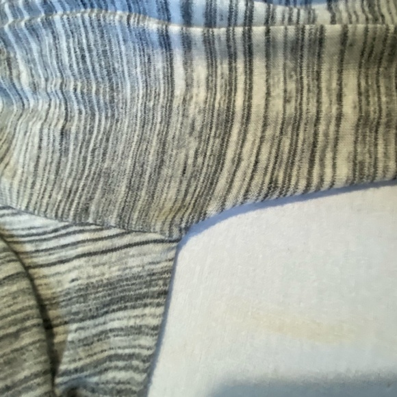 Lucky Brand Women's Gray/White Long Open Lightweight Duster Cardigan. Sz L - Picture 8 of 15